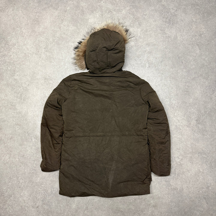 Vintage CP Company Brown Fur Hooded Parka (L)