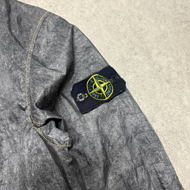 Vintage 2002 Stone Island Laminated Webbing Jacket (M)