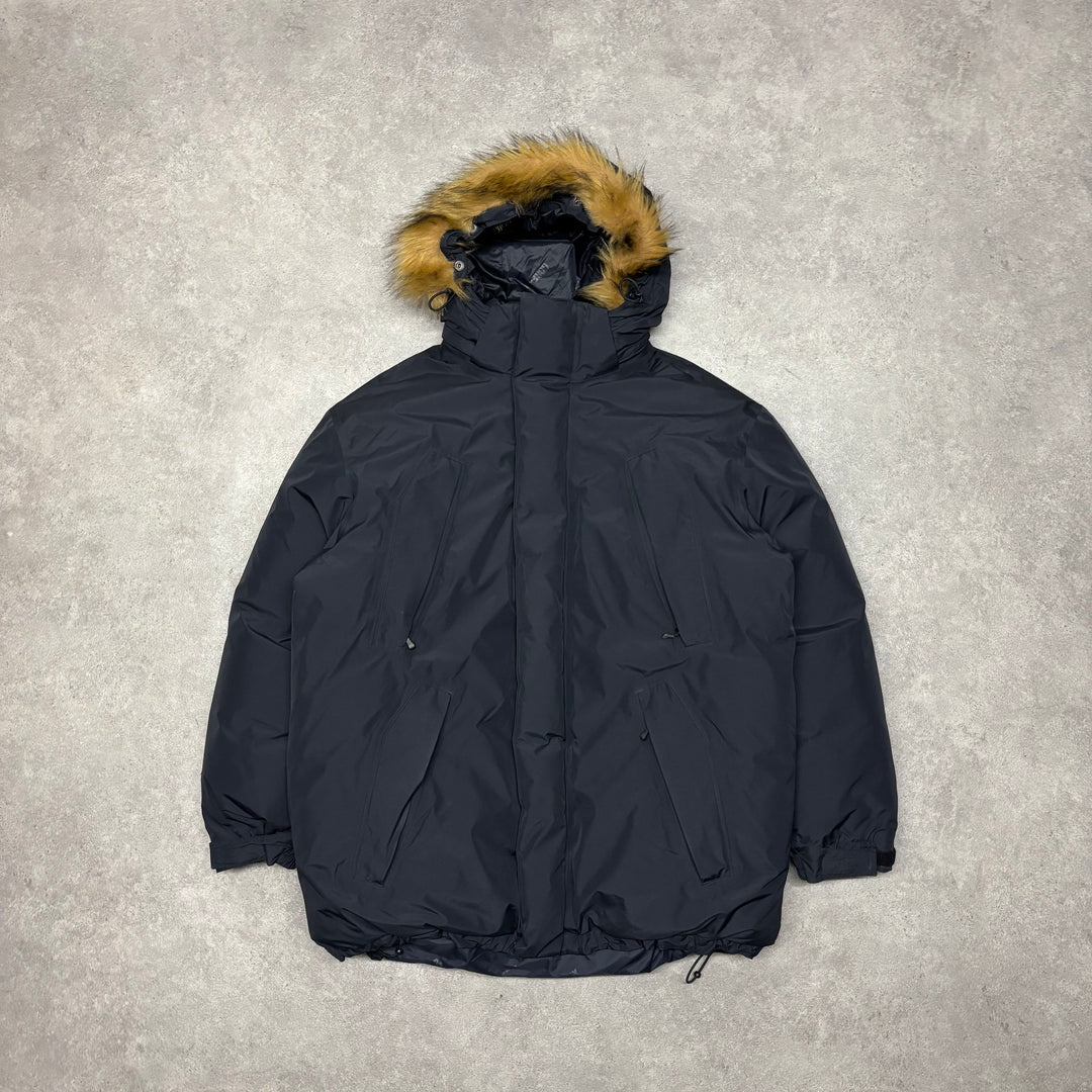 Supreme Rare Gore-Tex Hooded Black Puffer Parka Jacket (M)