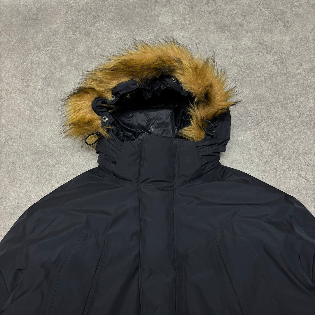 Supreme Rare Gore-Tex Hooded Black Puffer Parka Jacket (M)