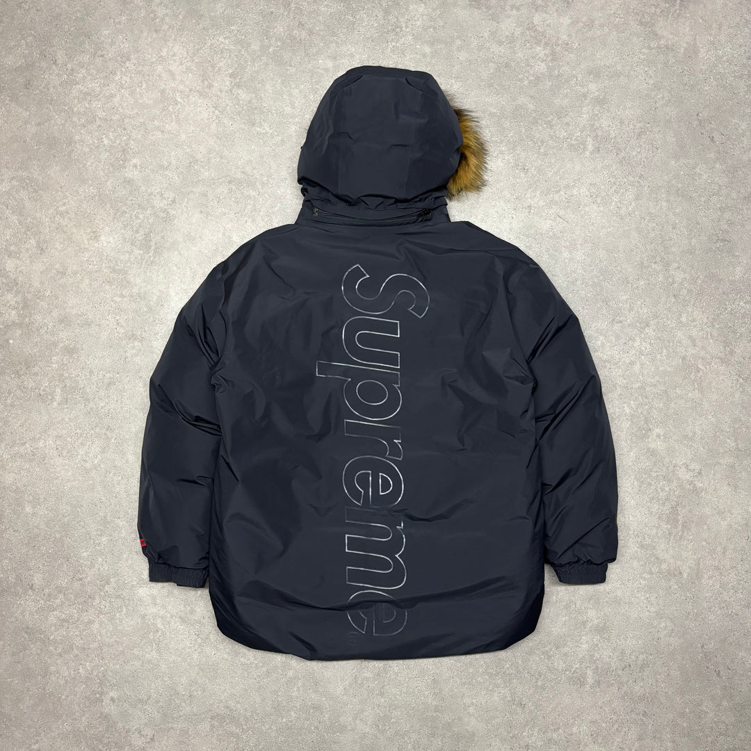 Supreme Rare Gore-Tex Hooded Black Puffer Parka Jacket (M)