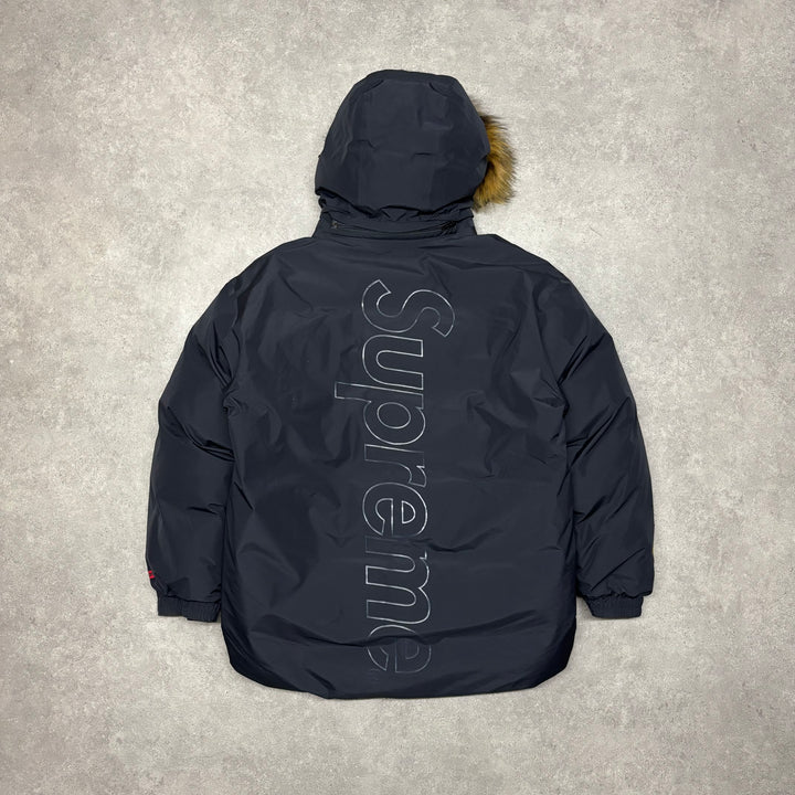 Supreme Rare Gore-Tex Hooded Black Puffer Parka Jacket (M)