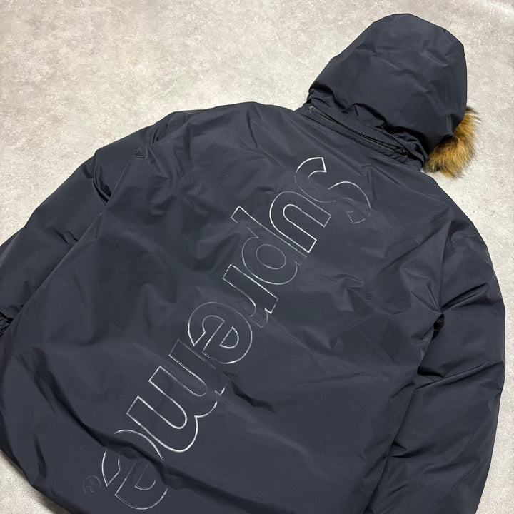 Supreme Rare Gore-Tex Hooded Black Puffer Parka Jacket (M)