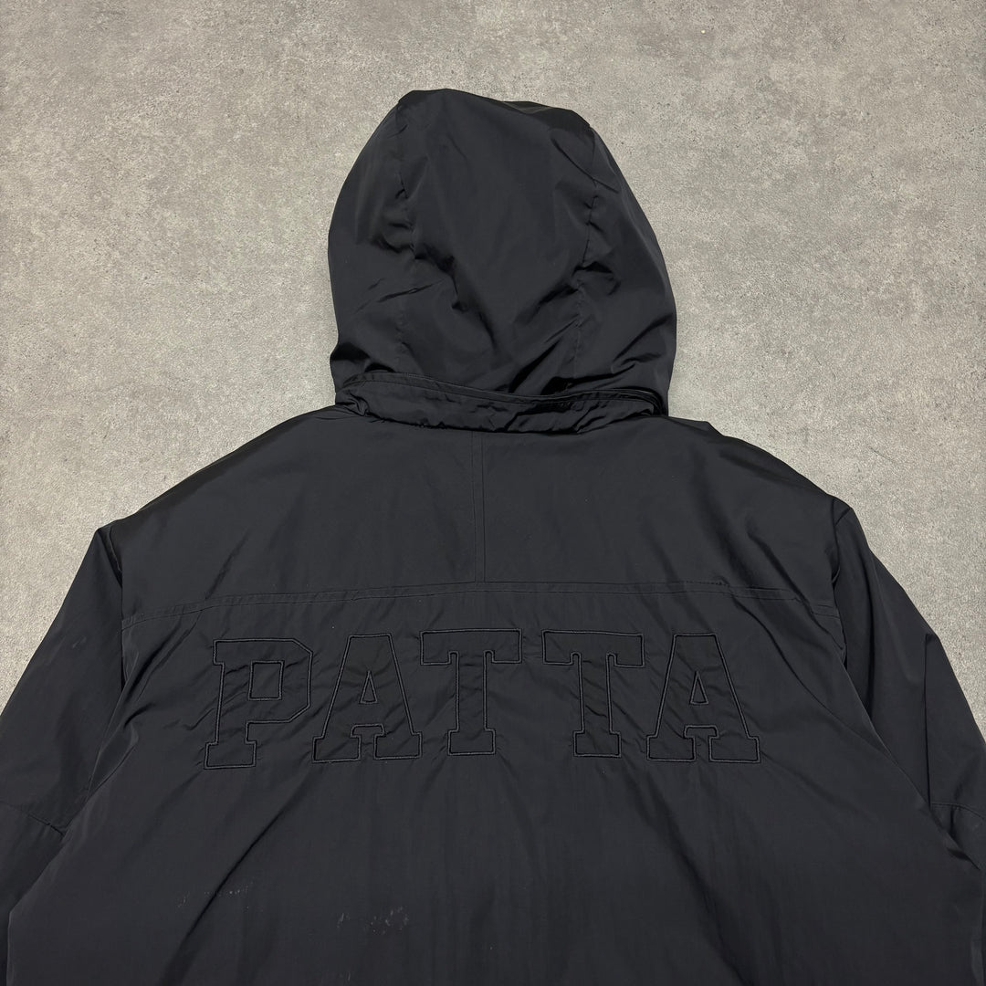 Patta Hooded Black Puffer Jacket (M)