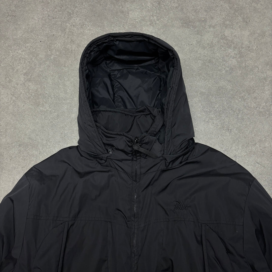 Patta Hooded Black Puffer Jacket (M)