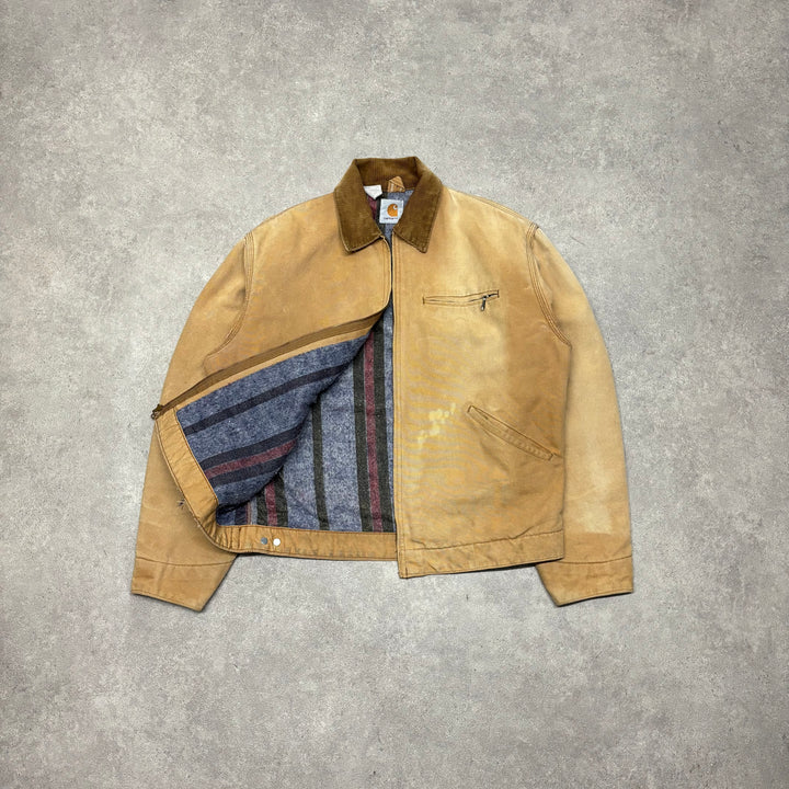 Vintage Carhartt Beige Detroit Jacket (M)