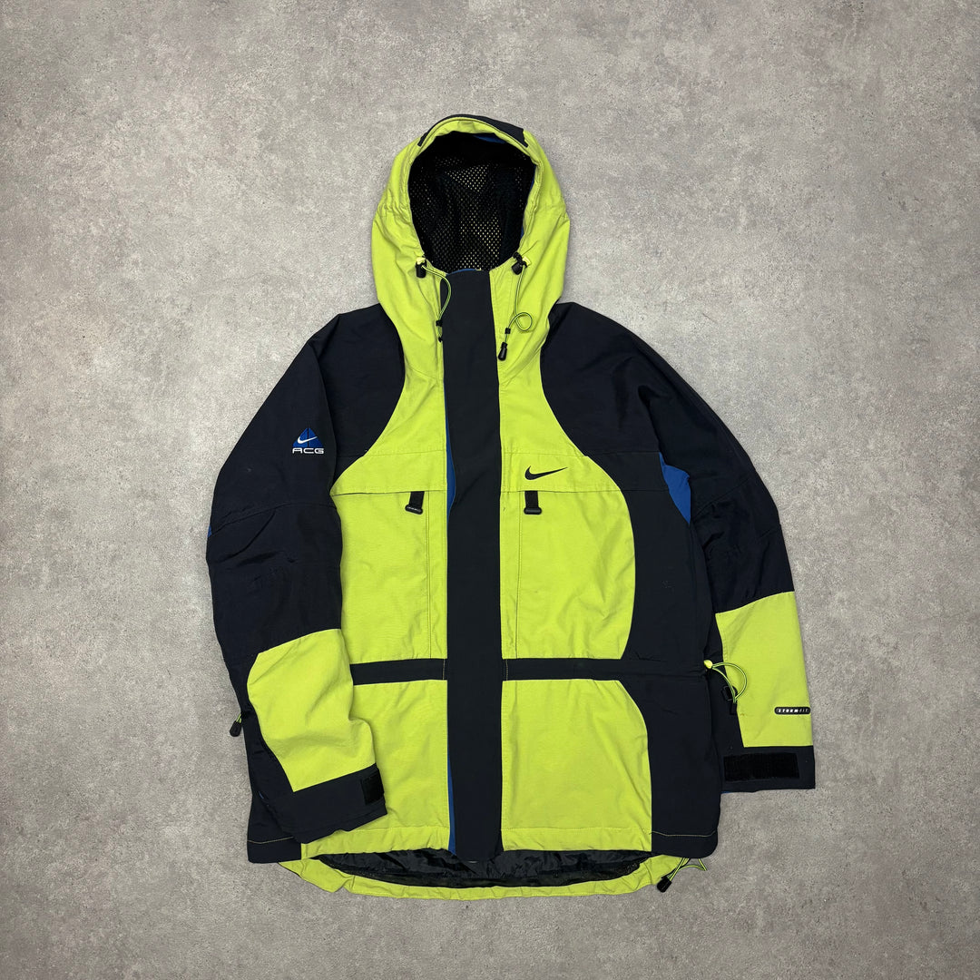 90's Vintage Nike ACG Green Hooded Technical Jacket (M)