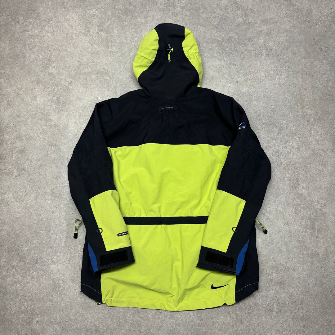 90's Vintage Nike ACG Green Hooded Technical Jacket (M)