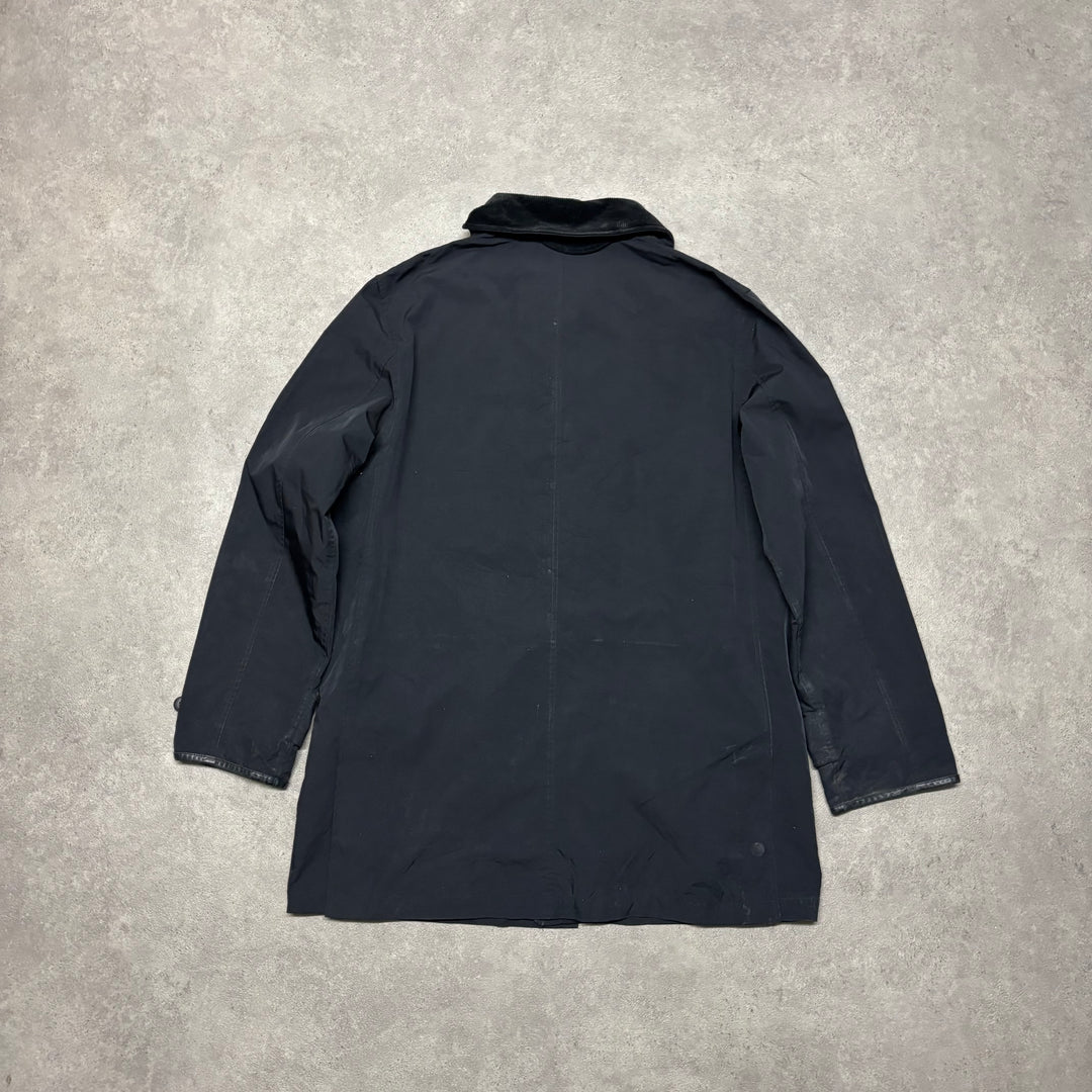 Vintage Polo Ralph Lauren Corduroy Collared Black Long Jacket (L)