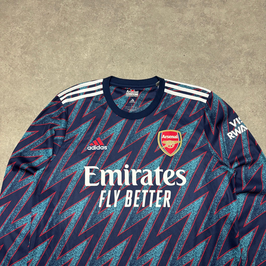 2021/2022 Adidas Arsenal Third Kit Long Sleeve Football Shirt (L)