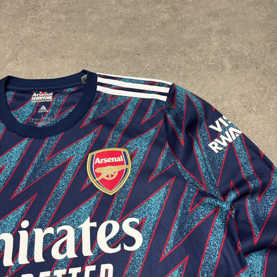 2021/2022 Adidas Arsenal Third Kit Long Sleeve Football Shirt (L)