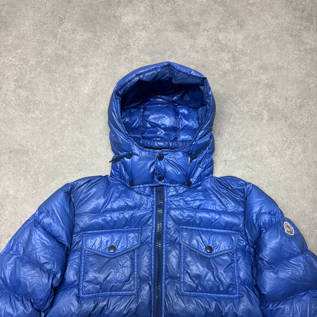 Vintage Moncler Hooded Blue Puffer Jacket (S)