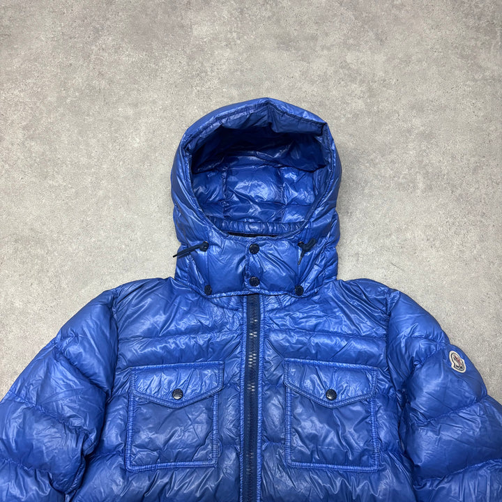 Vintage Moncler Hooded Blue Puffer Jacket (S)