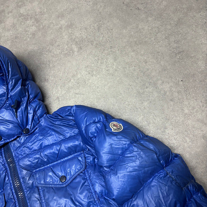 Vintage Moncler Hooded Blue Puffer Jacket (S)