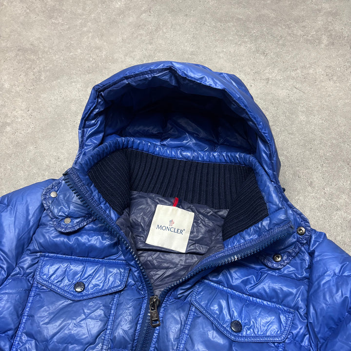 Vintage Moncler Hooded Blue Puffer Jacket (S)