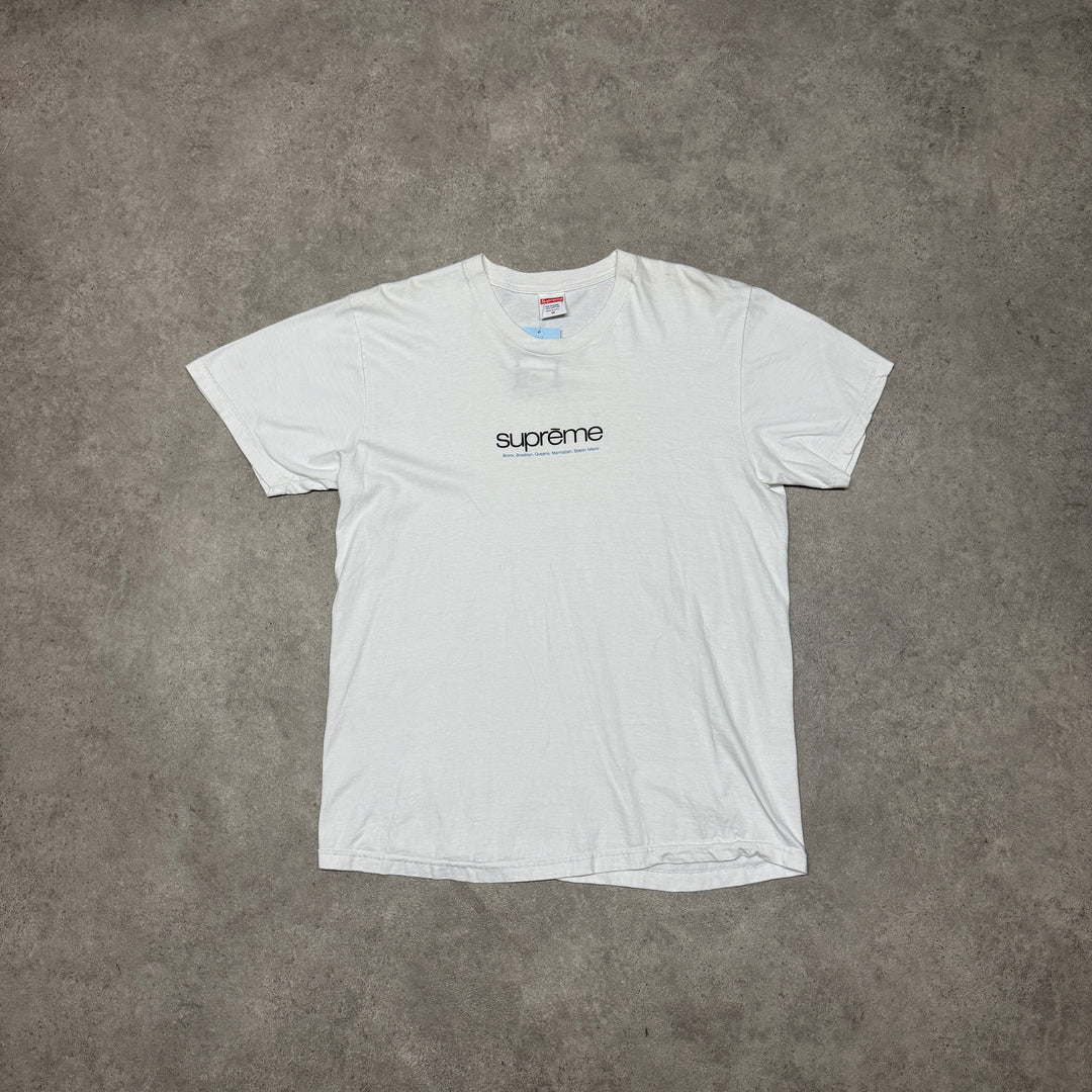 Supreme White Logo Graphic T-Shirt (M)