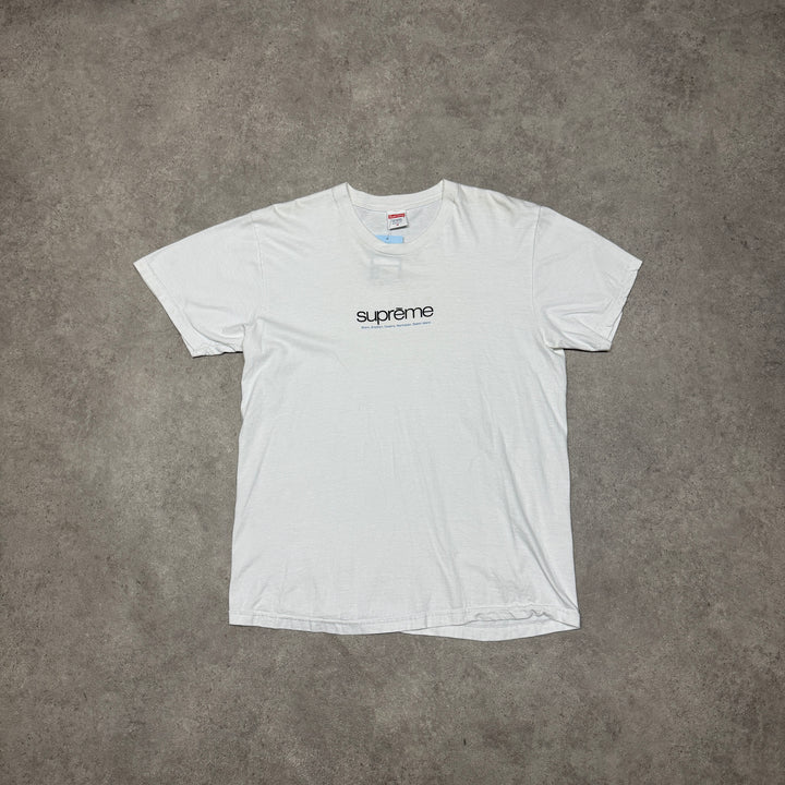 Supreme White Logo Graphic T-Shirt (M)