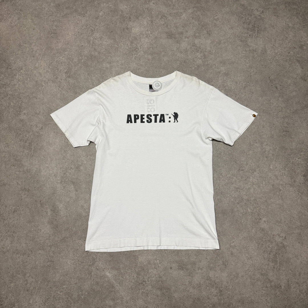 Vintage Apesta Nape White Graphic T-Shirt (L)