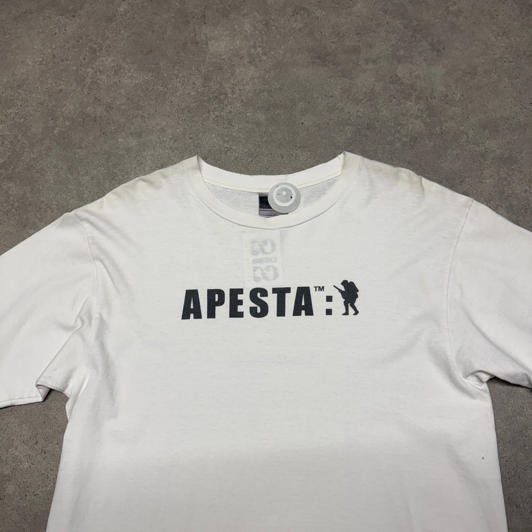 Vintage Apesta Nape White Graphic T-Shirt (L)