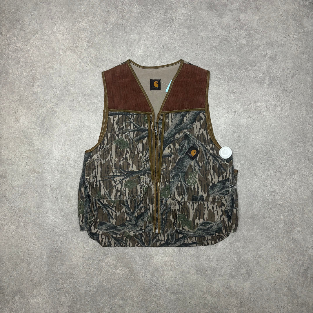 Vintage Carhartt Tree Camouflage Hunting Vest (L)