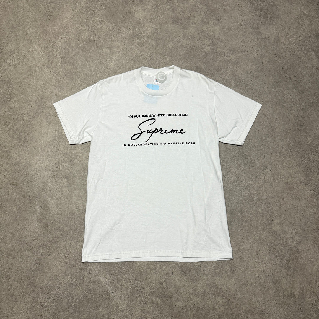 Supreme x Martine Rose 24 A/W White Graphic T-Shirt M)