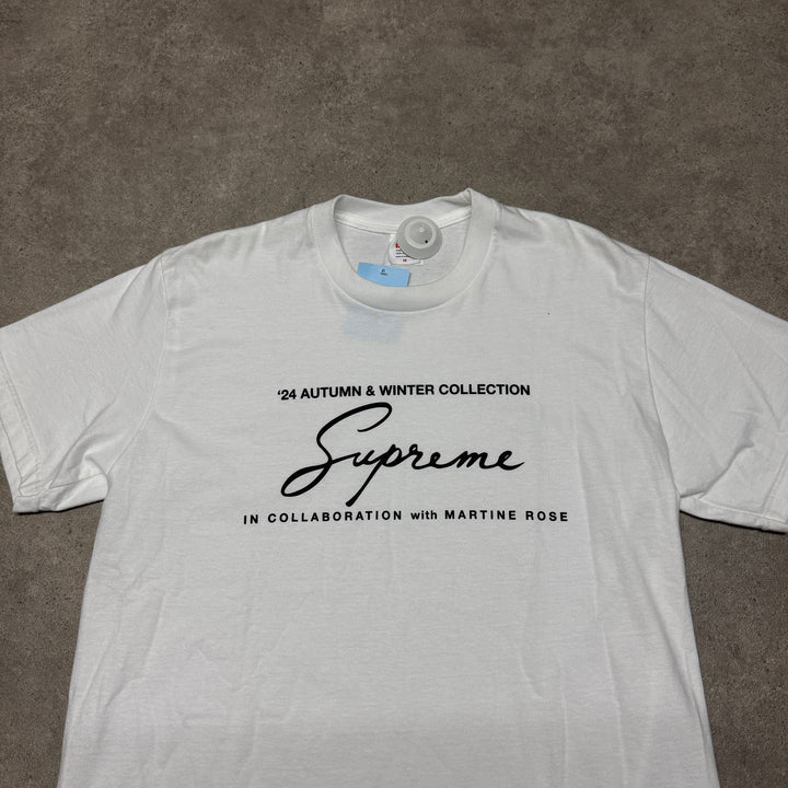 Supreme x Martine Rose 24 A/W White Graphic T-Shirt M)