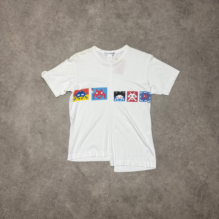 Comme De Garcons White Graphic T-Shirt (S)