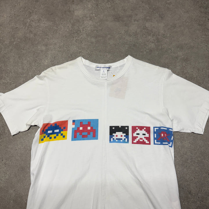Comme De Garcons White Graphic T-Shirt (S)