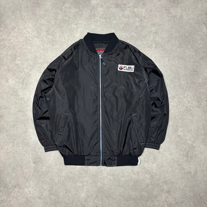 Vintage FUBU Marine Black Lightweight Jacket (XL)