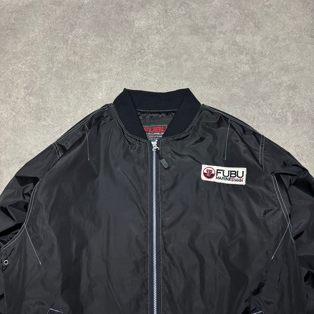 Vintage FUBU Marine Black Lightweight Jacket (XL)