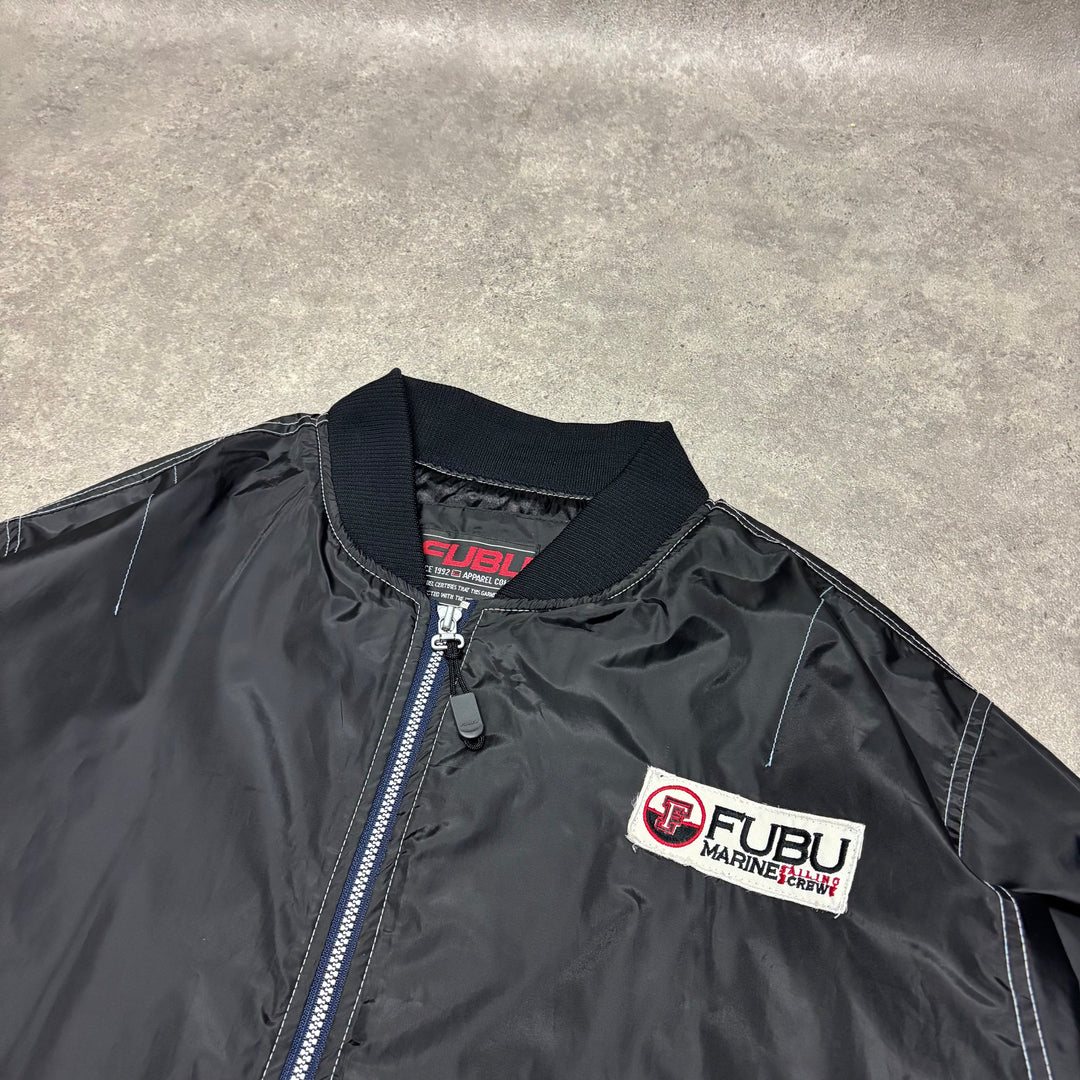 Vintage FUBU Marine Black Lightweight Jacket (XL)