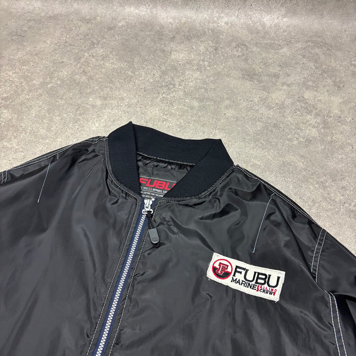 Vintage FUBU Marine Black Lightweight Jacket (XL)