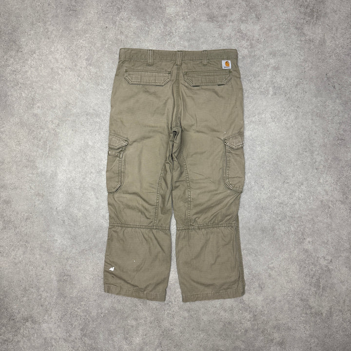 Vintage Carhartt Lightweight Cargo Beige Trousers (34x32)