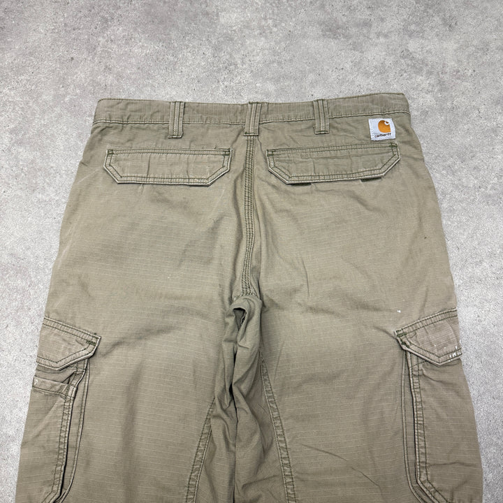 Vintage Carhartt Lightweight Cargo Beige Trousers (34x32)