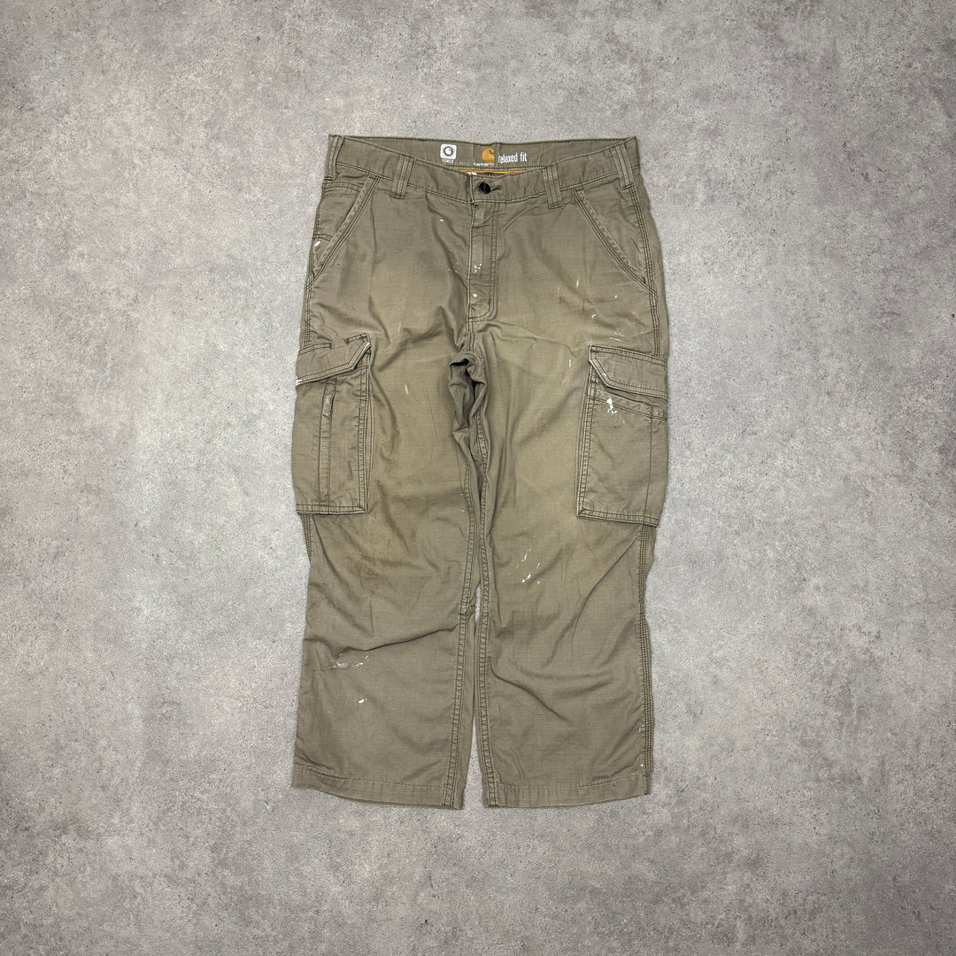 Vintage Carhartt Lightweight Cargo Beige Trousers (34x32)