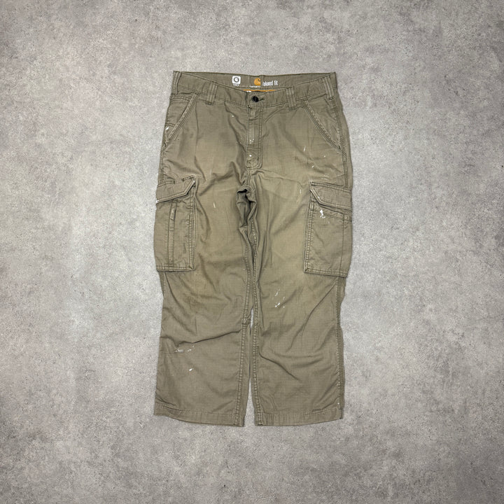 Vintage Carhartt Lightweight Cargo Beige Trousers (34x32)