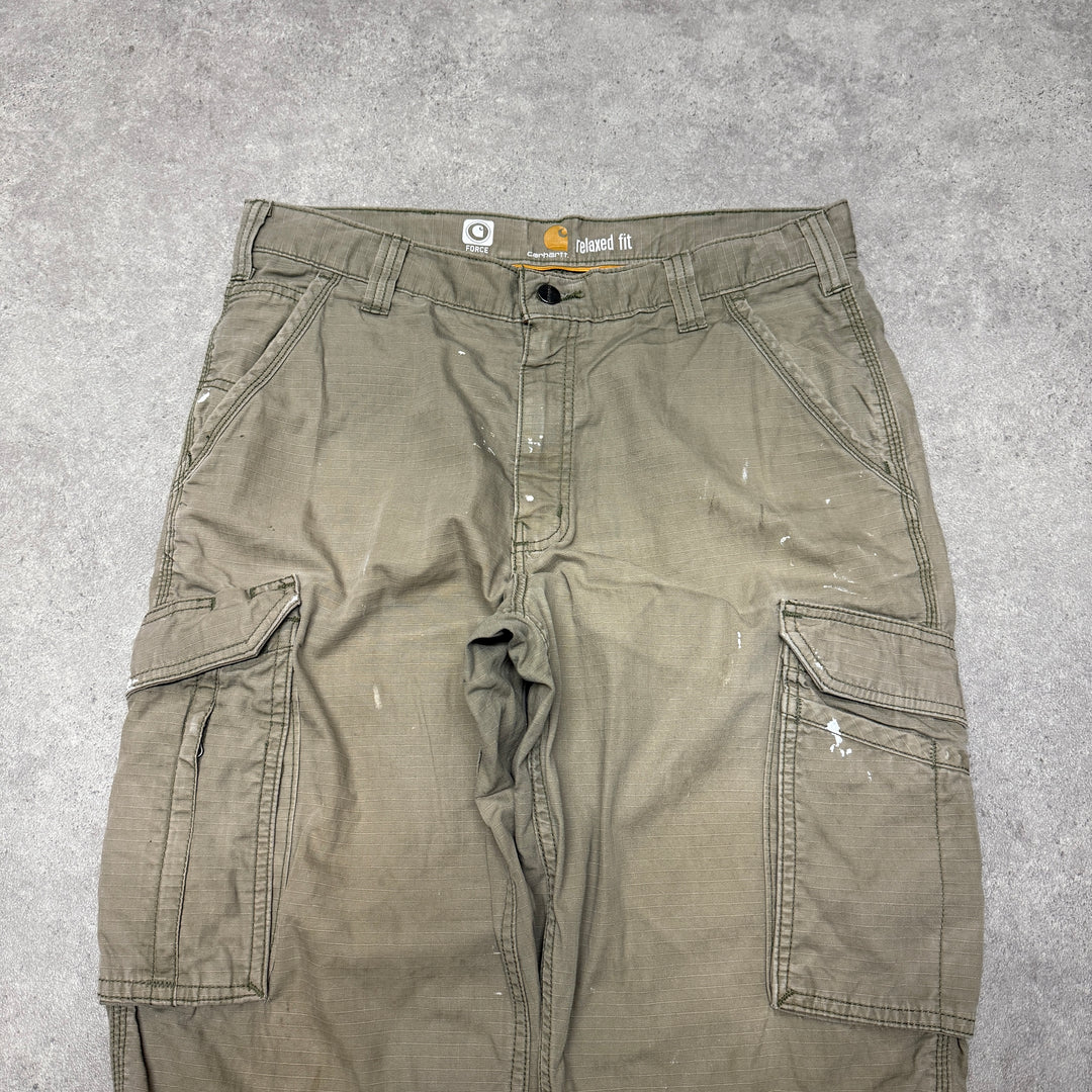 Vintage Carhartt Lightweight Cargo Beige Trousers (34x32)