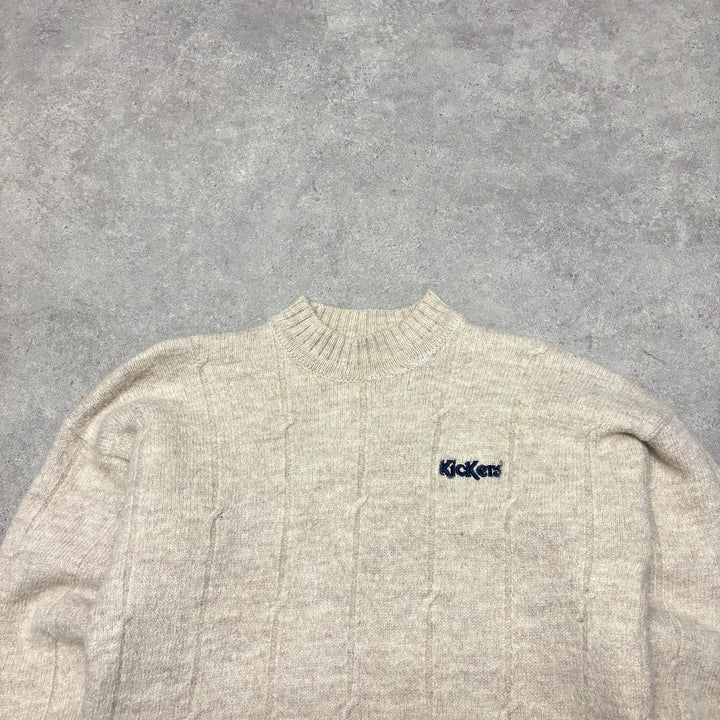 Vintage Kickers Beige Wool Knitted Sweater (S)