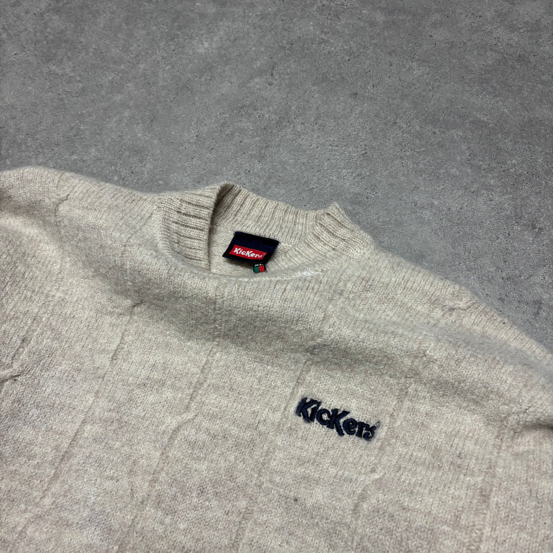 Vintage Kickers Beige Wool Knitted Sweater (S)