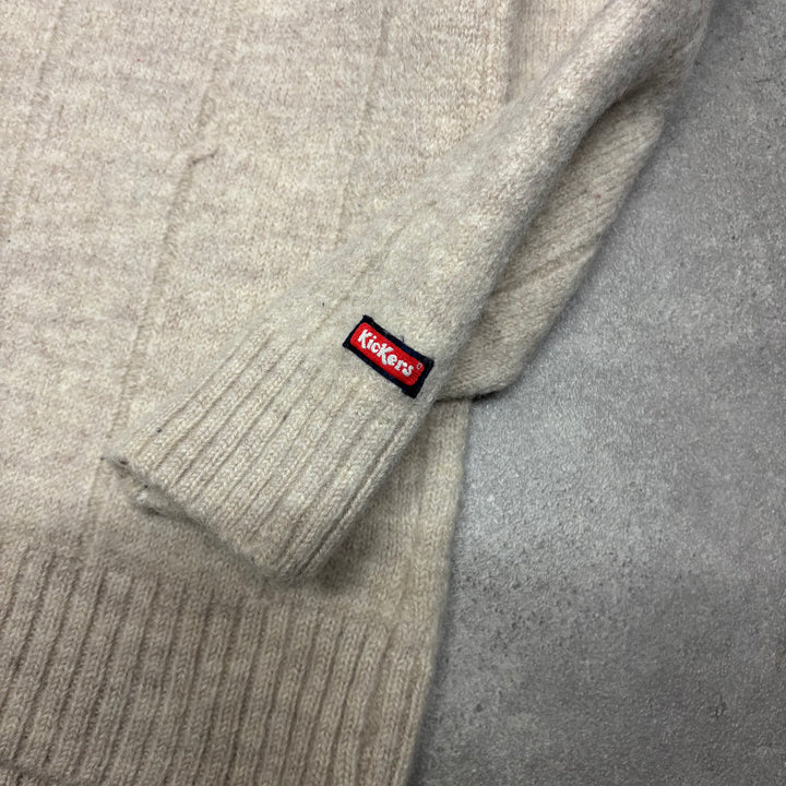 Vintage Kickers Beige Wool Knitted Sweater (S)