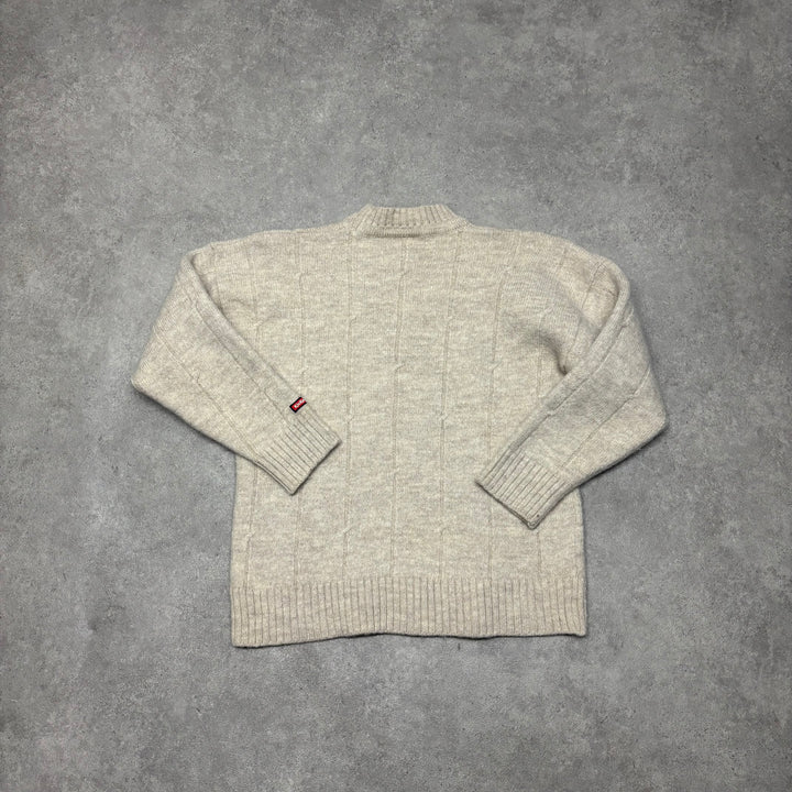 Vintage Kickers Beige Wool Knitted Sweater (S)