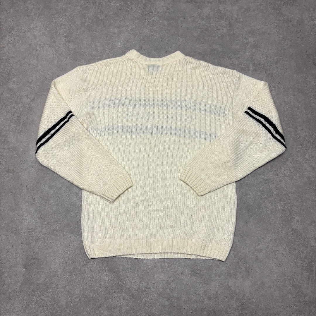 Vintage Kickers Spell Out Cream Knitted Jumper (M)