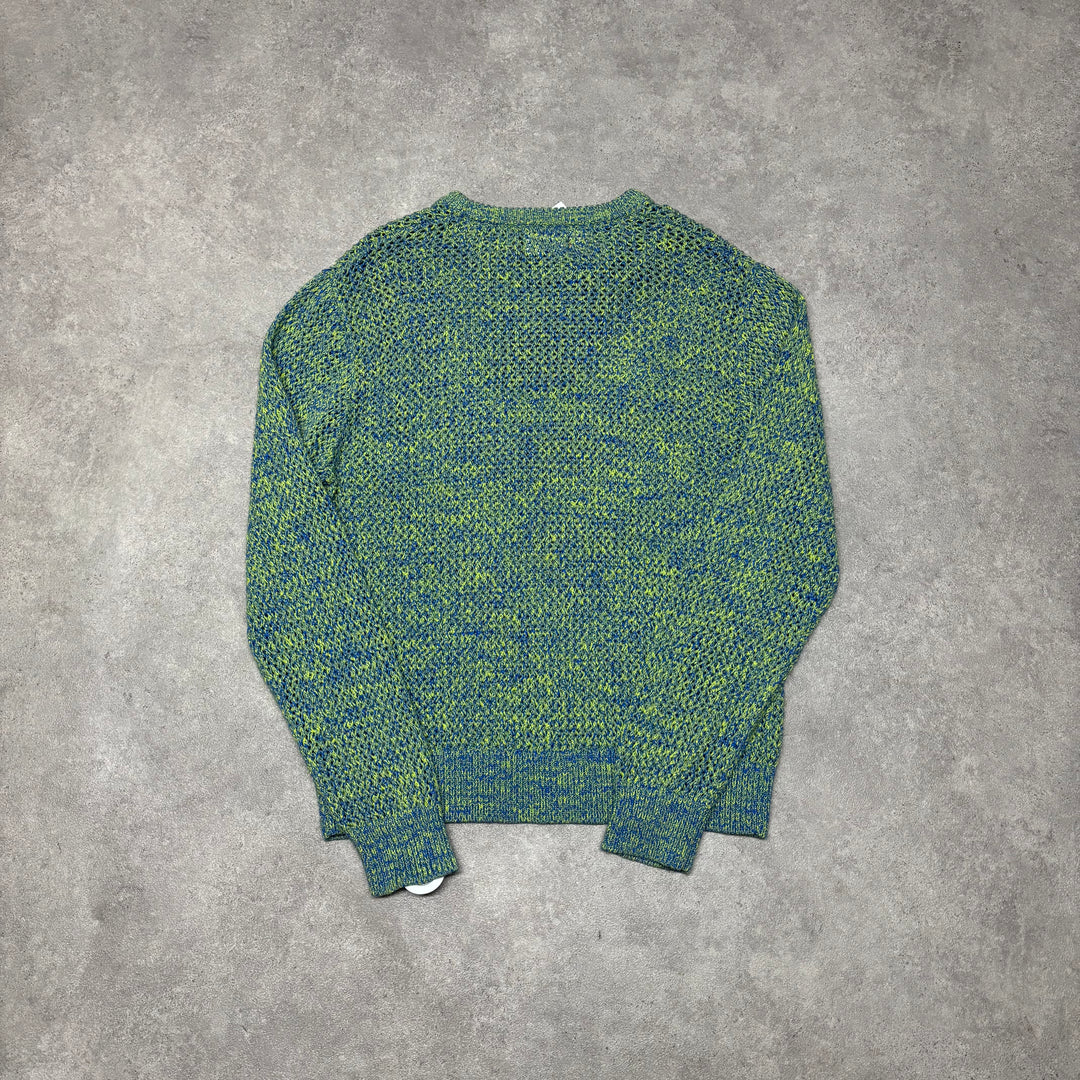 Stussy Green Speckled Heavy Knitted Jumper (L)